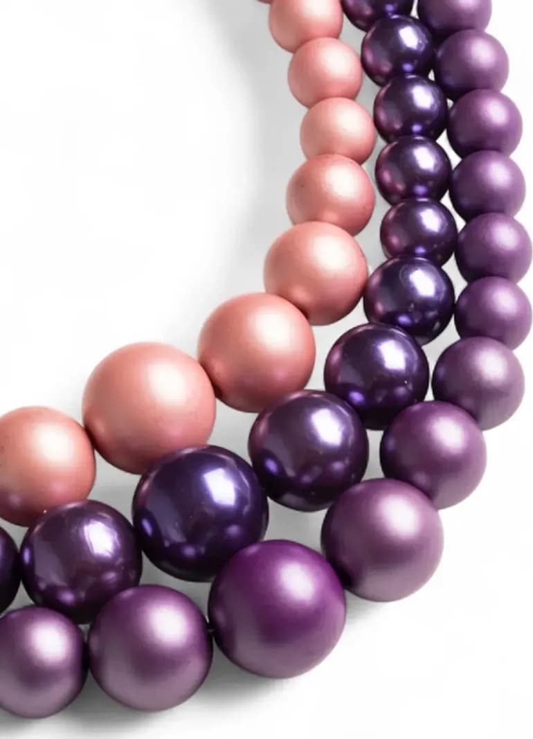MYA ACCESSORIES | Collana a tre fili con sfere in acrilico - 3