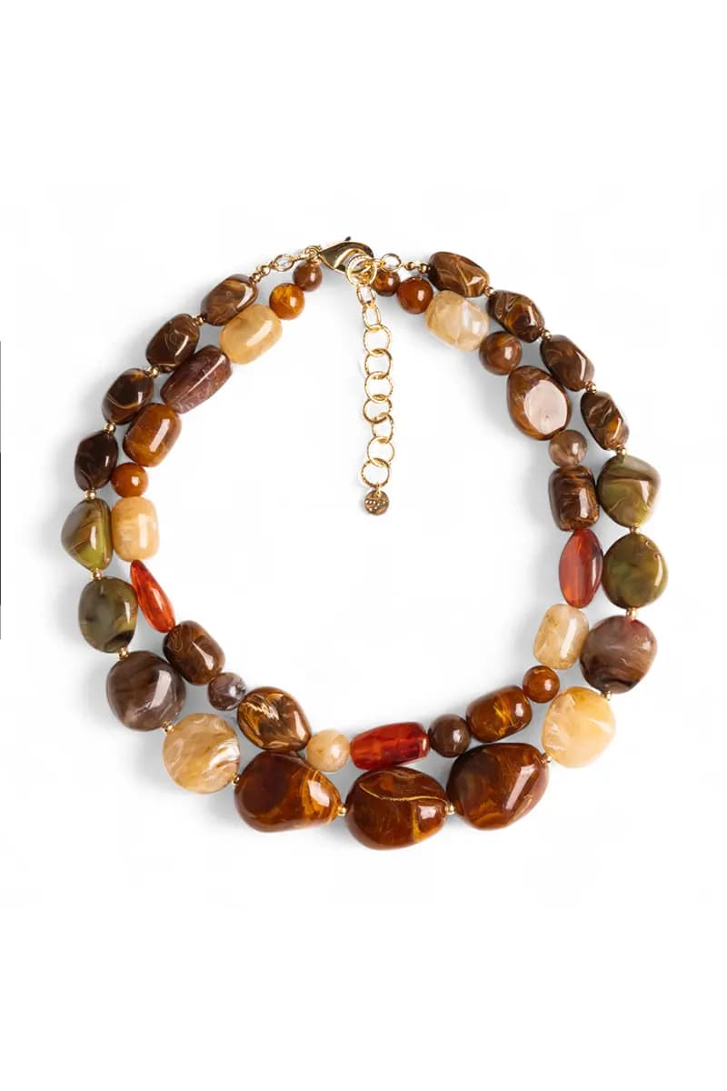 MYA ACCESSORIES | Collana girocollo con pietre in acrilico - 2