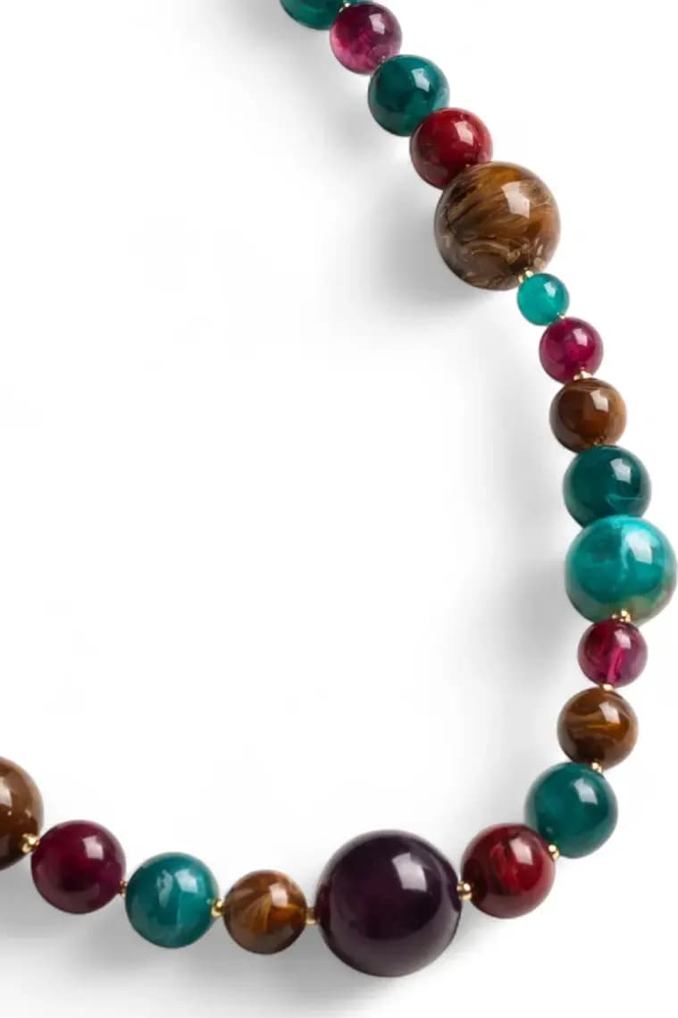 MYA ACCESSORIES | Collana lunga con sfere in acrilico - 3