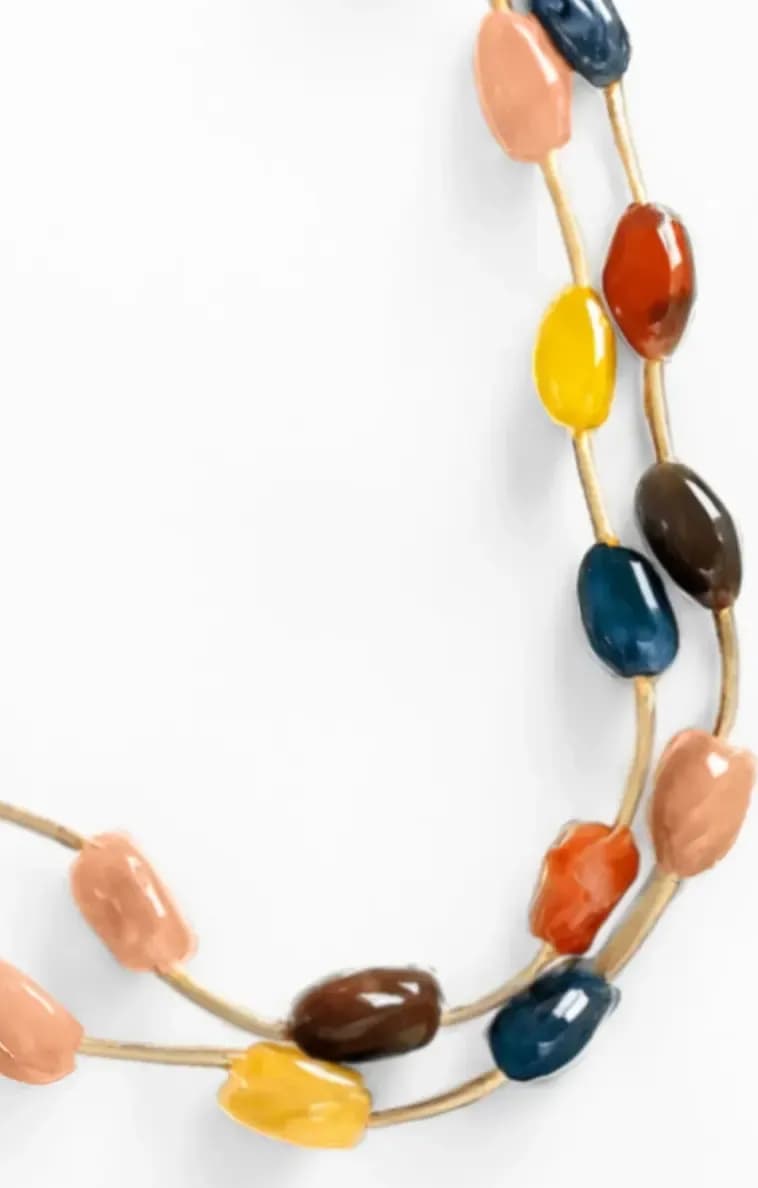 MYA ACCESSORIES | Collana lunga a due fili con pietre - 3