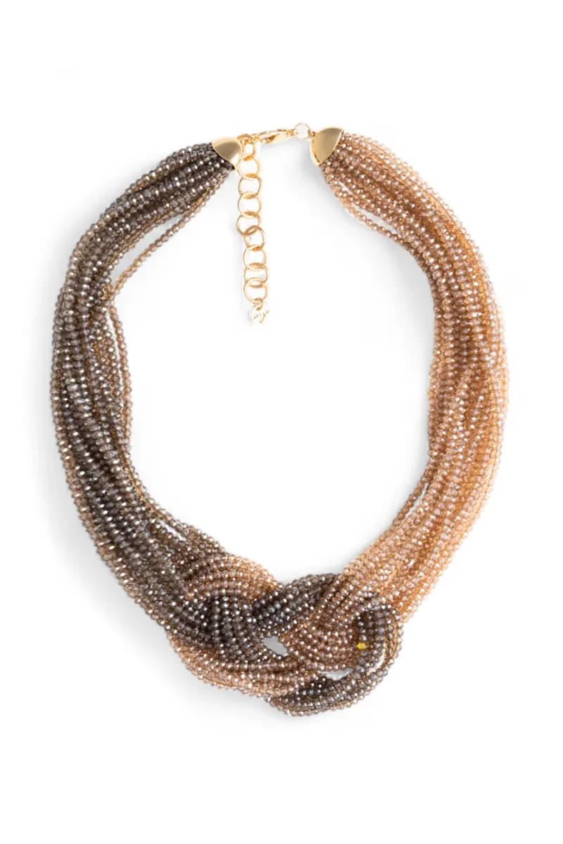 MYA ACCESSORIES | Collana girocollo multifilo di microcristalli - 2