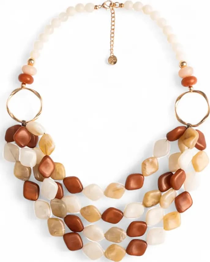 MYA ACCESSORIES | Collana multifilo con pietre in acrilico - 2