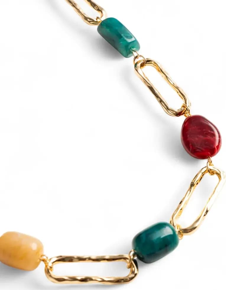 MYA ACCESSORIES | Collana lunga a catena con pietre - 3