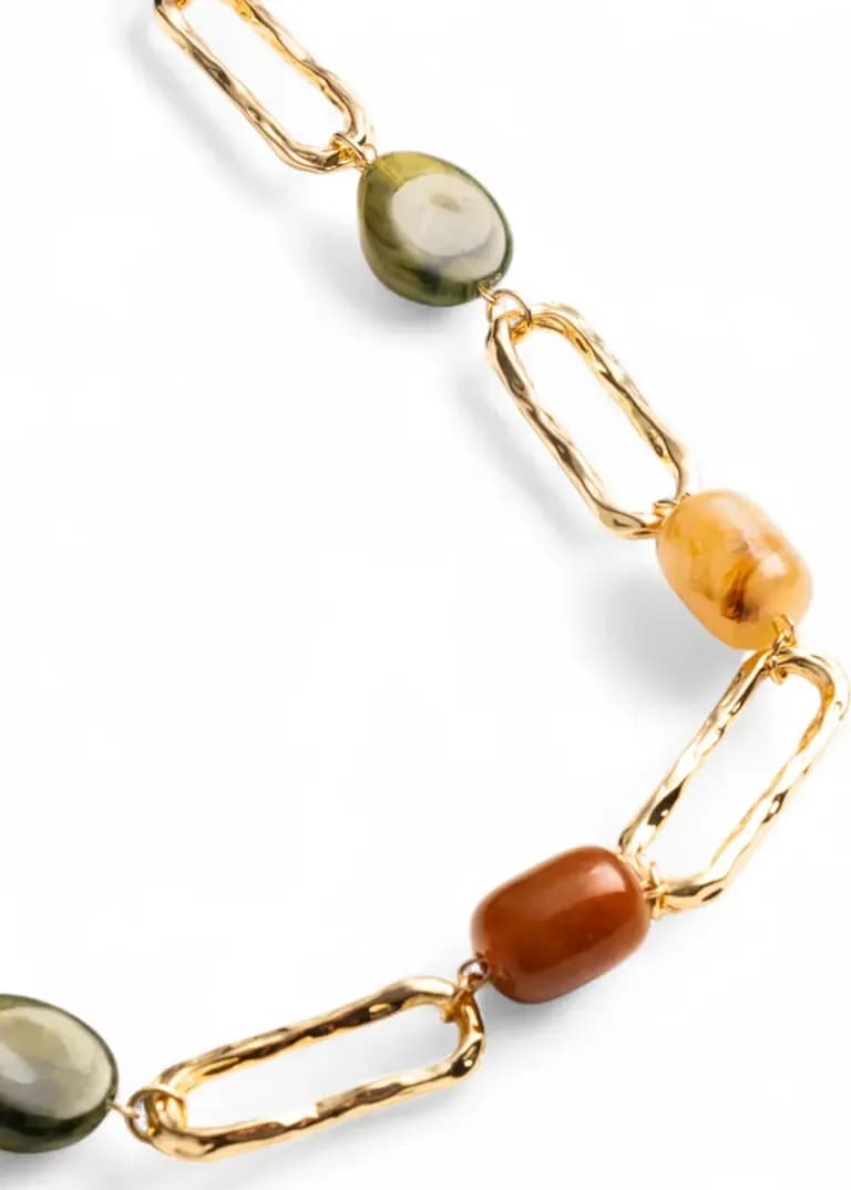 MYA ACCESSORIES | Collana lunga a catena con pietre - 3