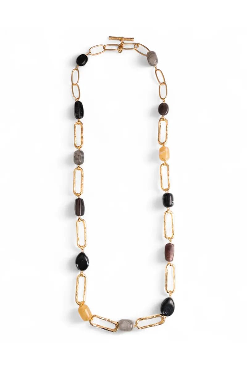 MYA ACCESSORIES | Collana lunga a catena con pietre - 2