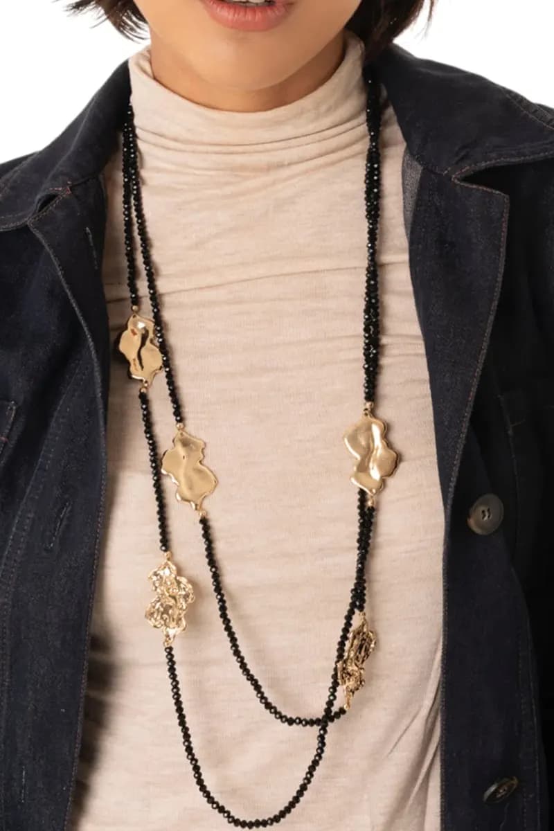 MYA ACCESSORIES | Collana lunga con microcristalli in vetro - 4