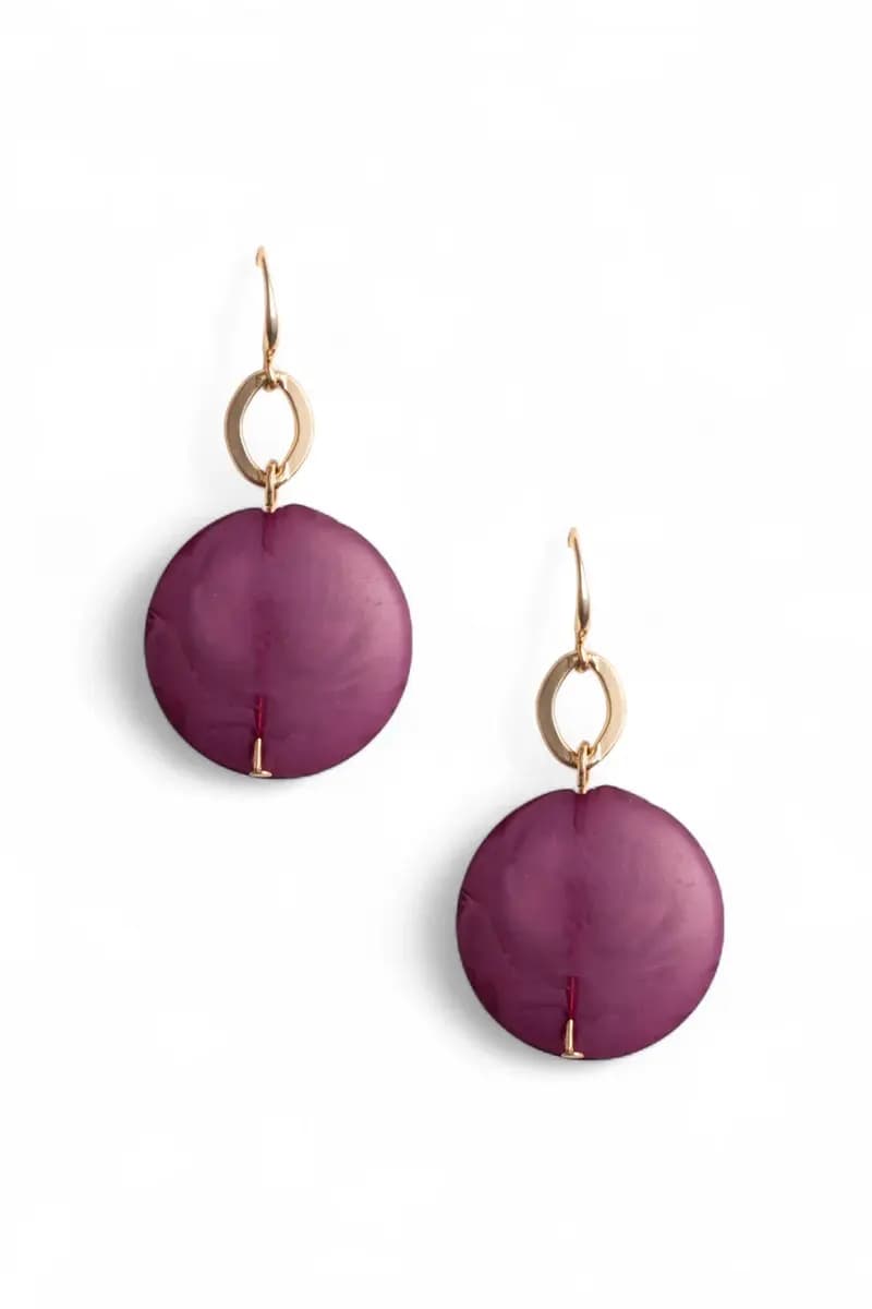 MYA ACCESSORIES | Orecchini pendenti con pietra schiacciata - 2