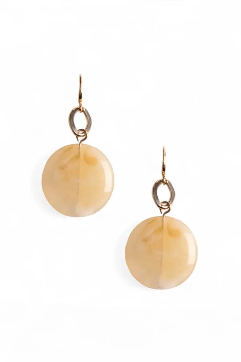 MYA ACCESSORIES | Orecchini pendenti con pietra schiacciata - 2