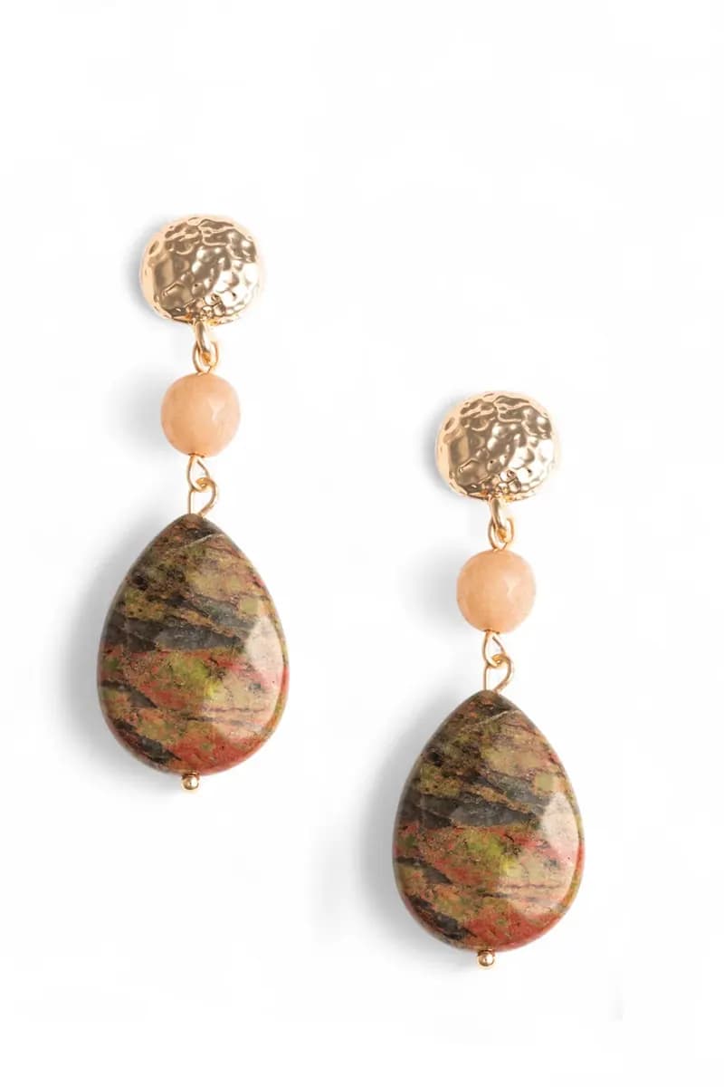 MYA ACCESSORIES | Orecchini pendenti con pietra a goccia - 2