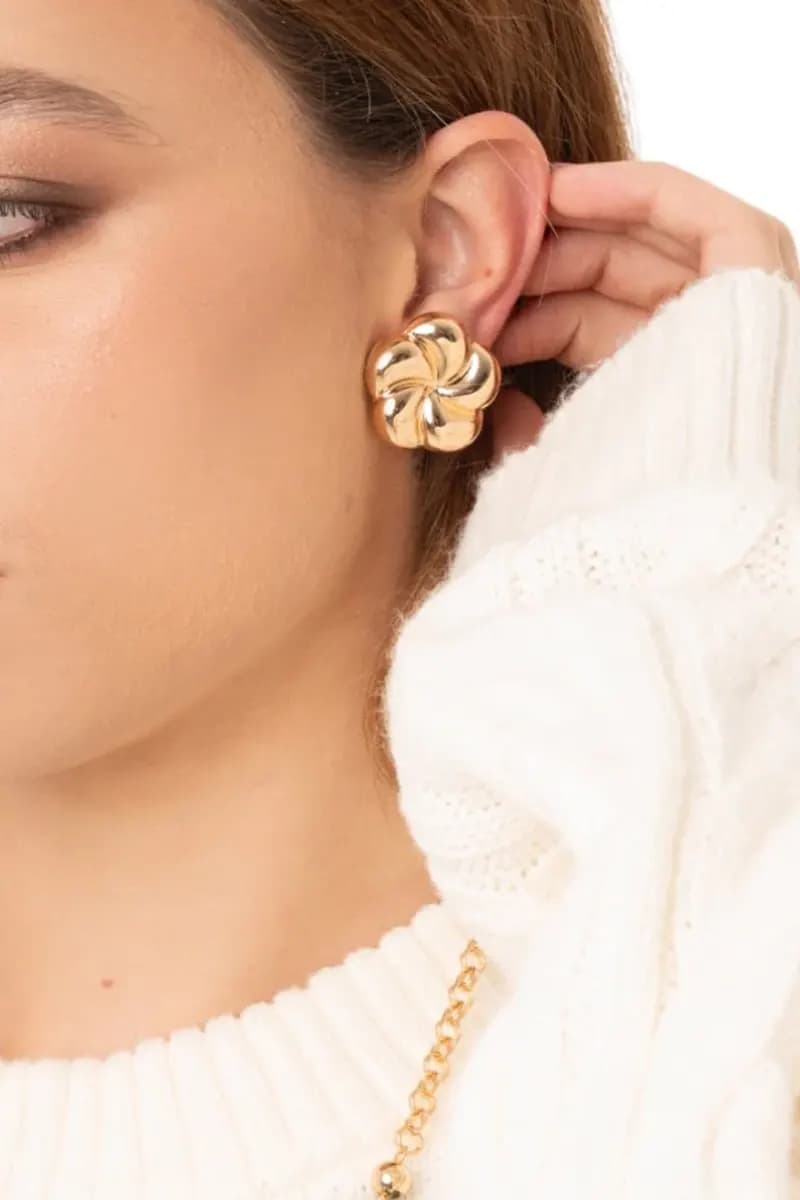 MYA ACCESSORIES | Orecchini a clip fiore in metallo - 3