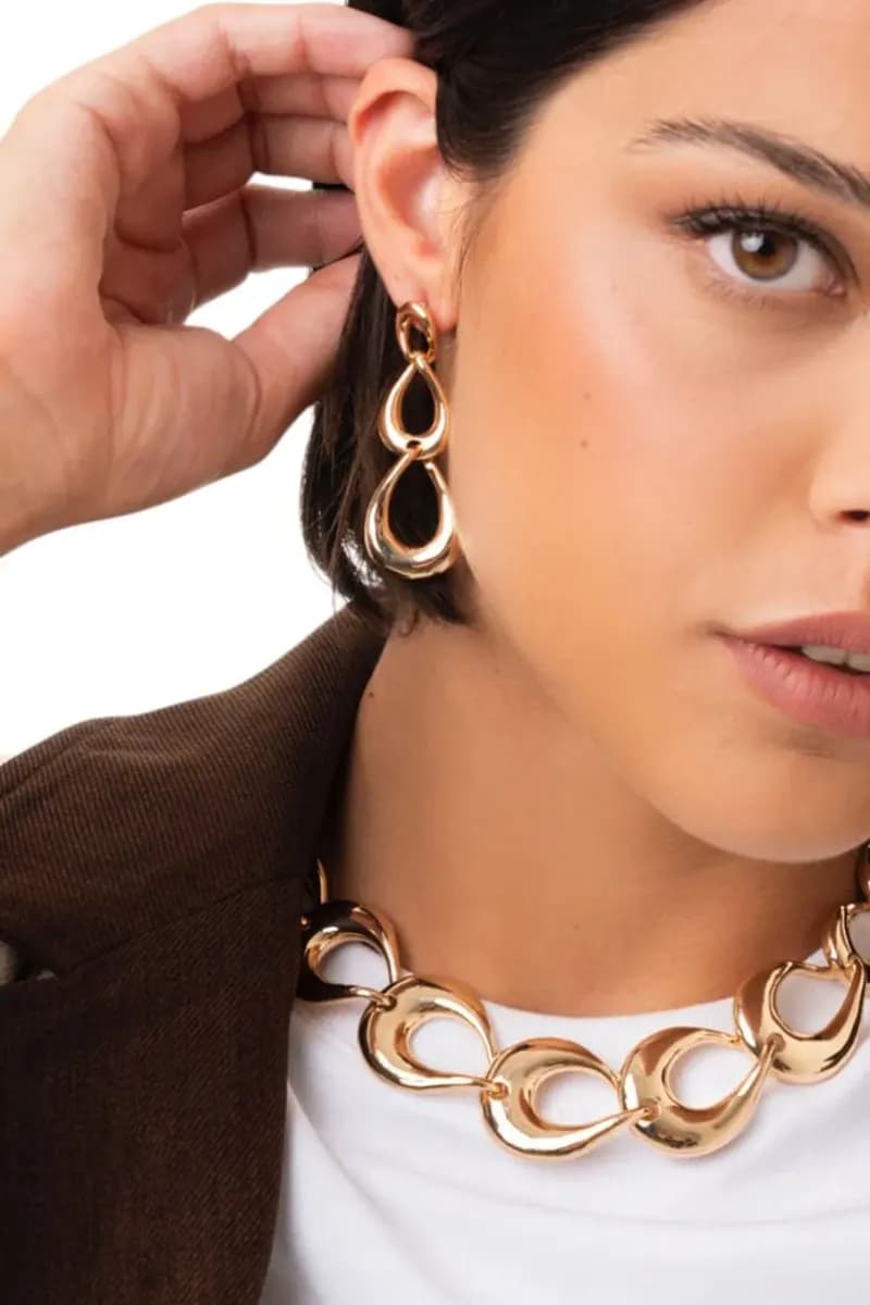 MYA ACCESSORIES | Orecchini pendenti in metallo catena - 3