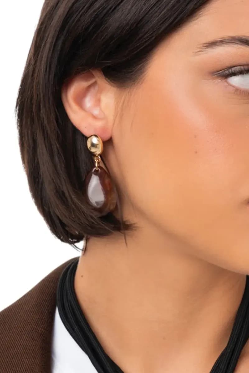 MYA ACCESSORIES | Orecchini pendenti con pietra a goccia - 3