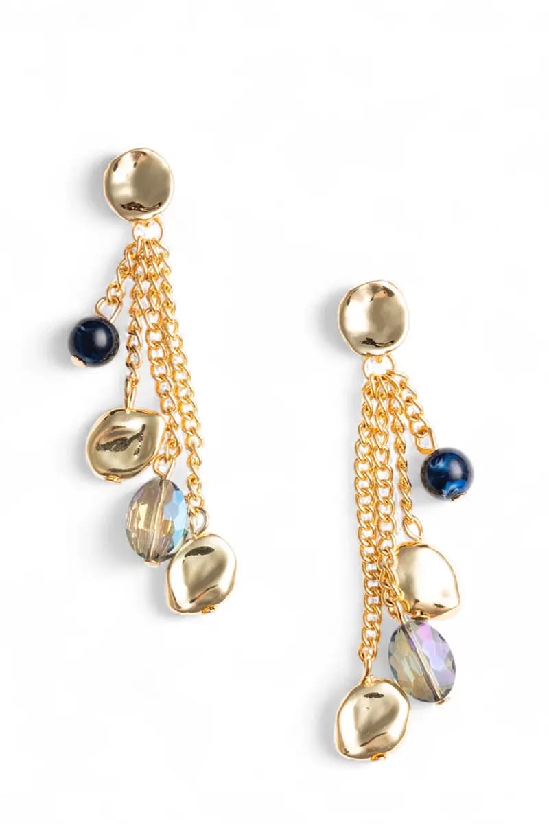 MYA ACCESSORIES | Orecchini pendenti a catena con pietre - 2