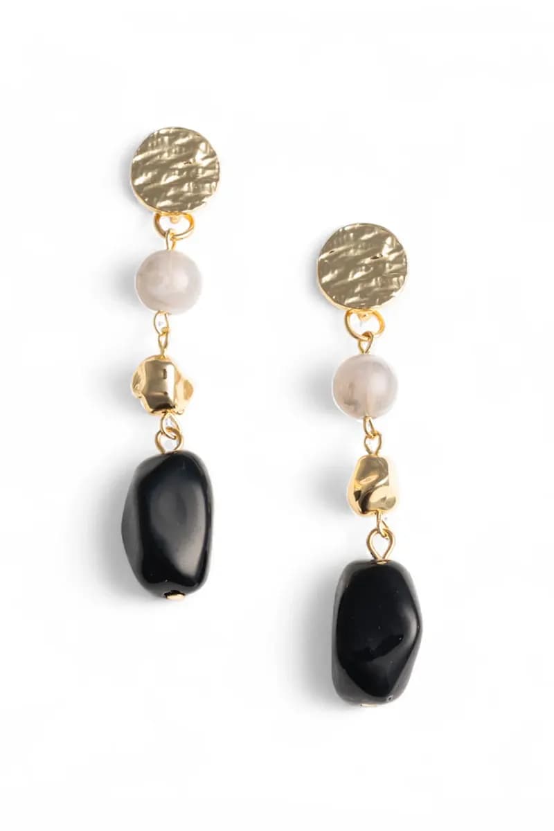 MYA ACCESSORIES | Orecchini pendenti a catena con pietre - 2