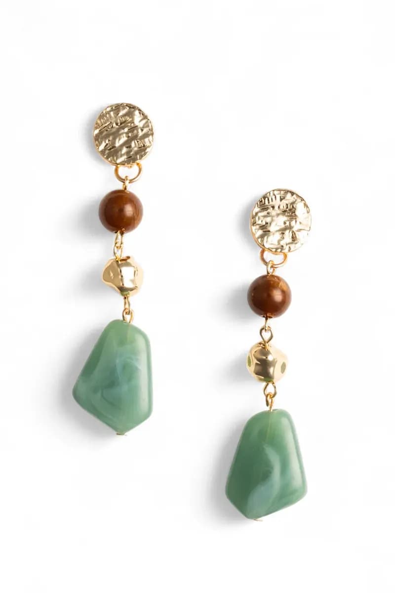 MYA ACCESSORIES | Orecchini pendenti a catena con pietre - 2