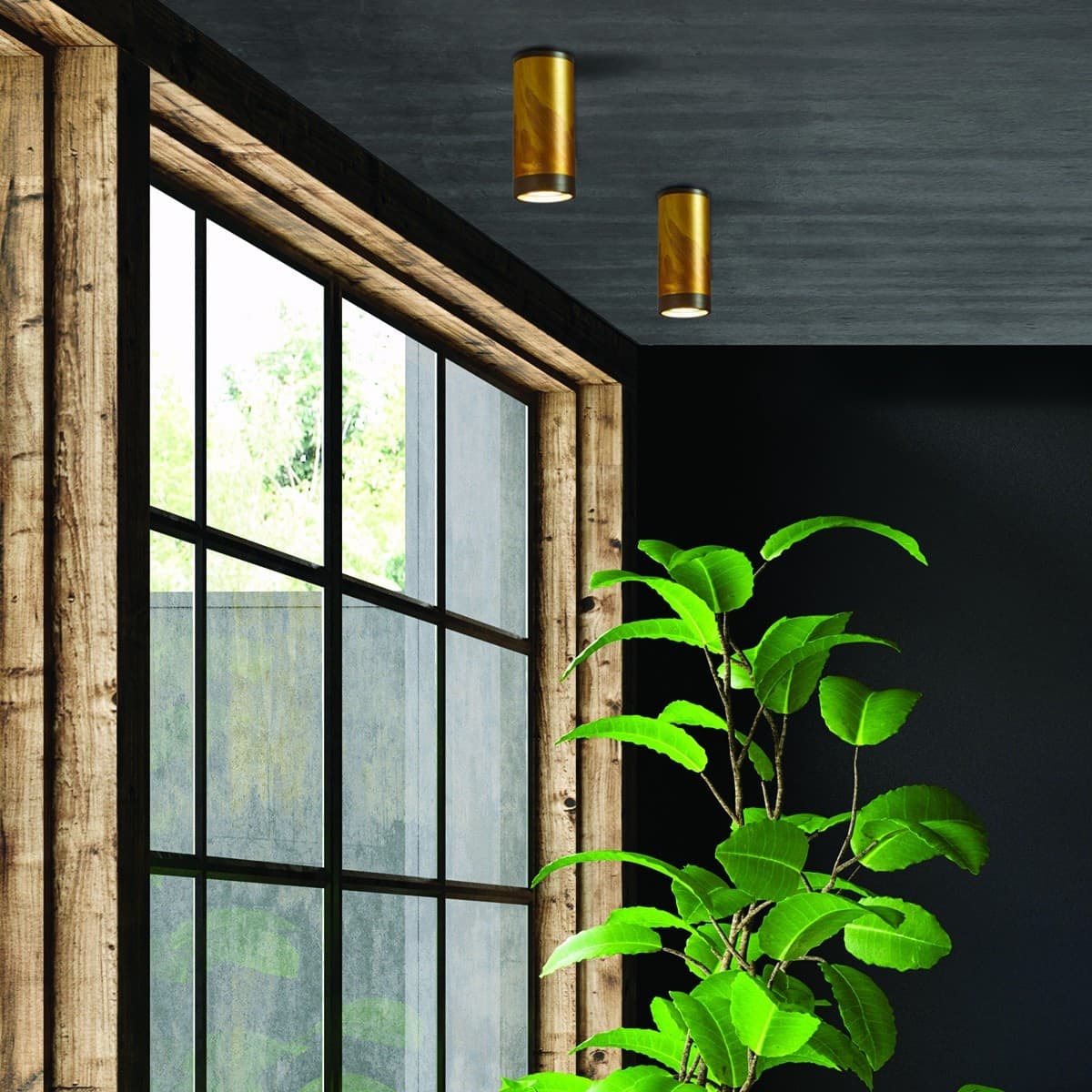 Plafoniera classica Gibas LOLA 929 75 GU10 LED ottone lampada soffitto - 2