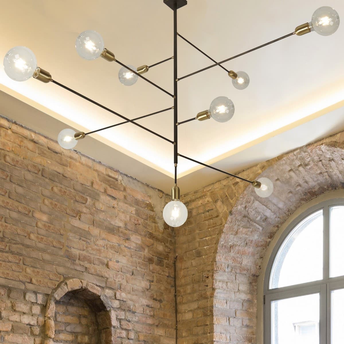 Lampadario classico Gibas AGO' 103 19 E27 LED metallo sospensione - 3