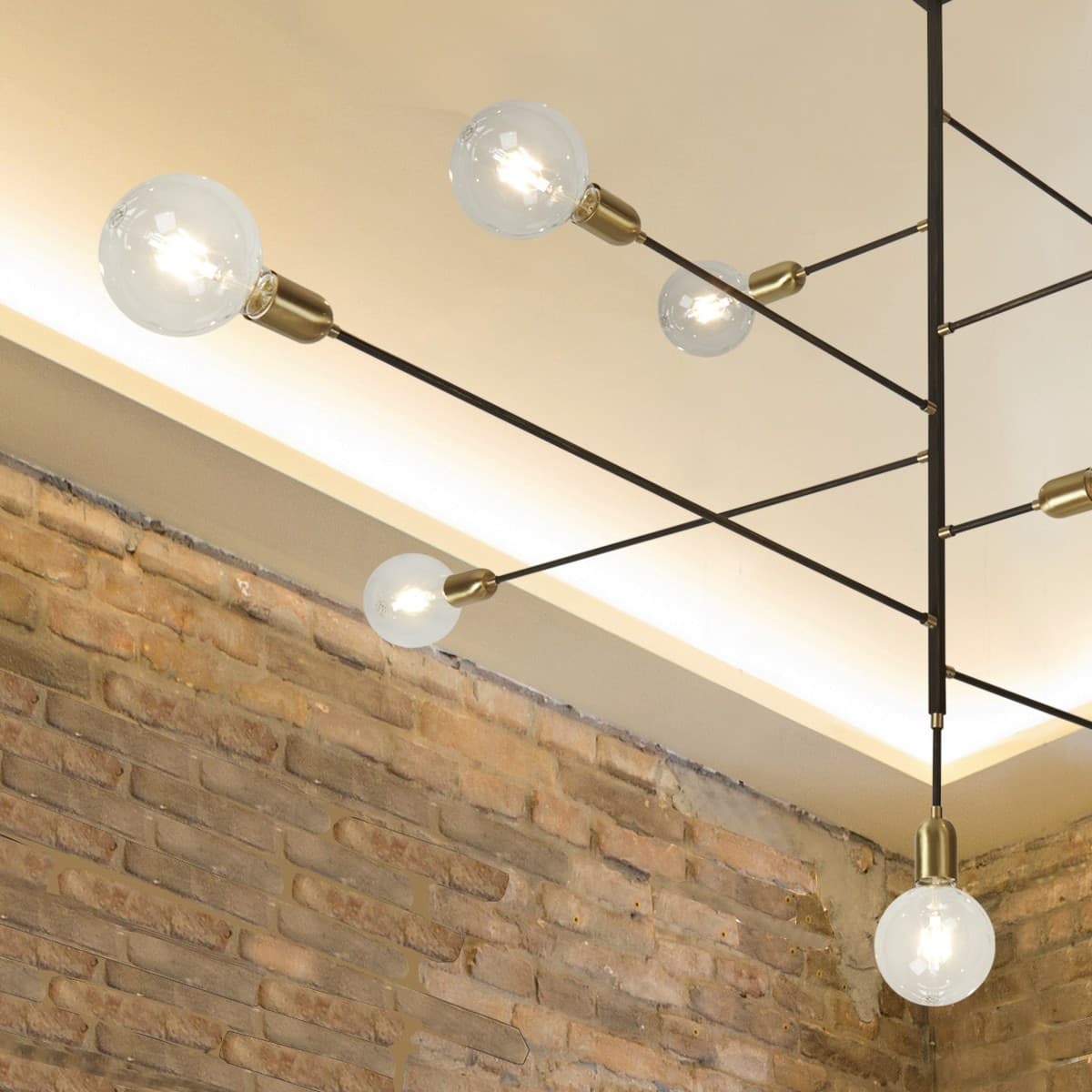Lampadario classico Gibas AGO' 103 19 E27 LED metallo sospensione - 4