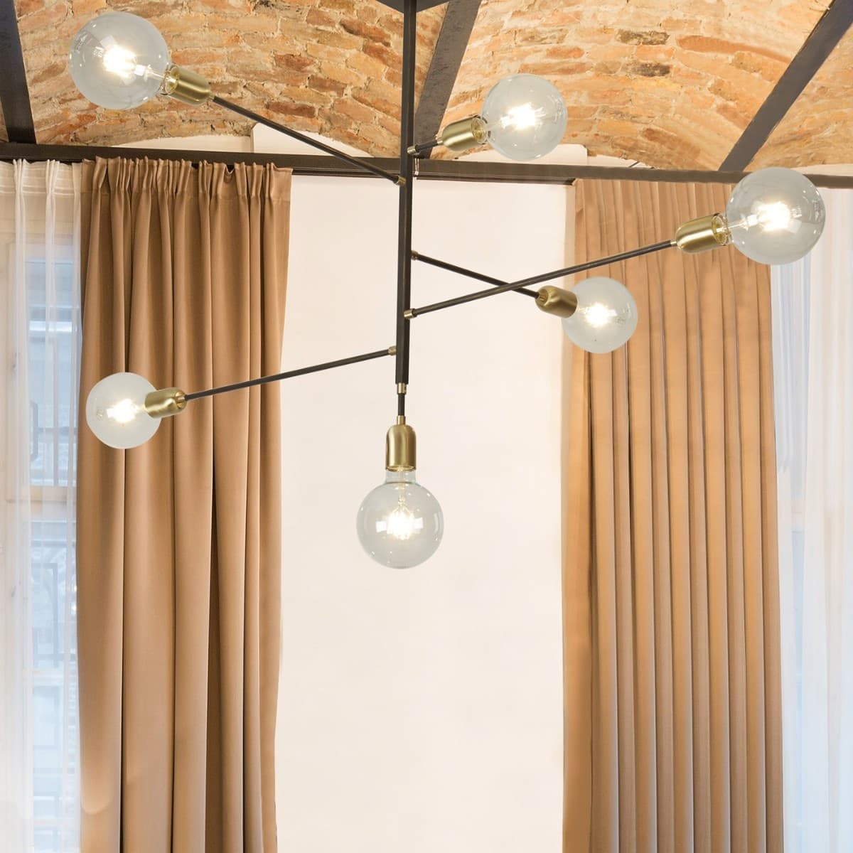 Lampadario classico Gibas AGO' 103 16 E27 LED metallo sospensione - 3