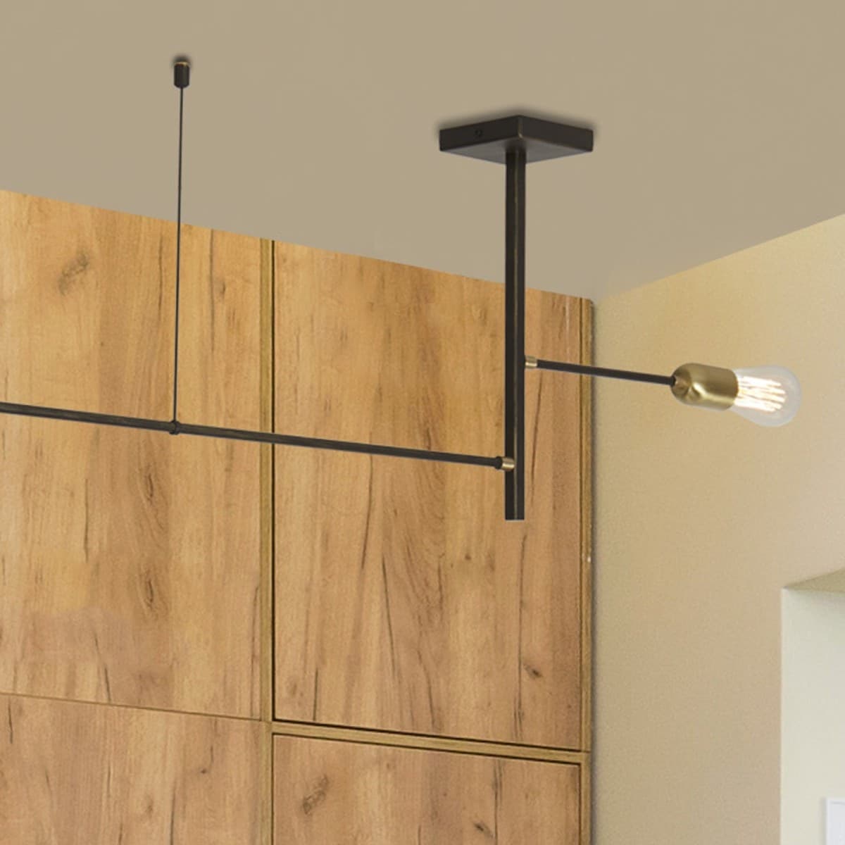 Plafoniera classico Gibas AGO' 103 73 E27 LED metallo lampada soffitto - 6