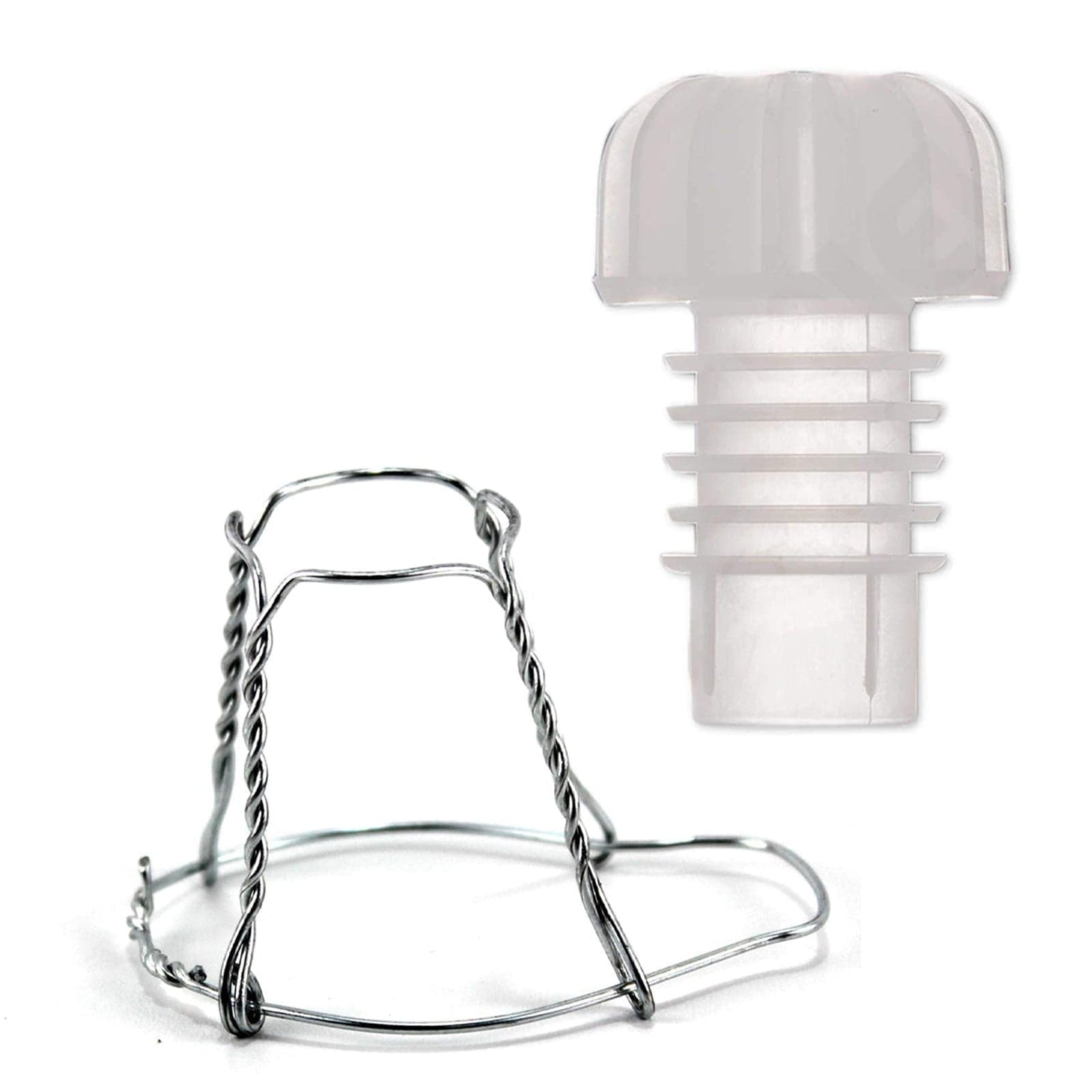 Tappi in plastica con alette e gabbiette per vino frizzante, spumante e prosecco - 4