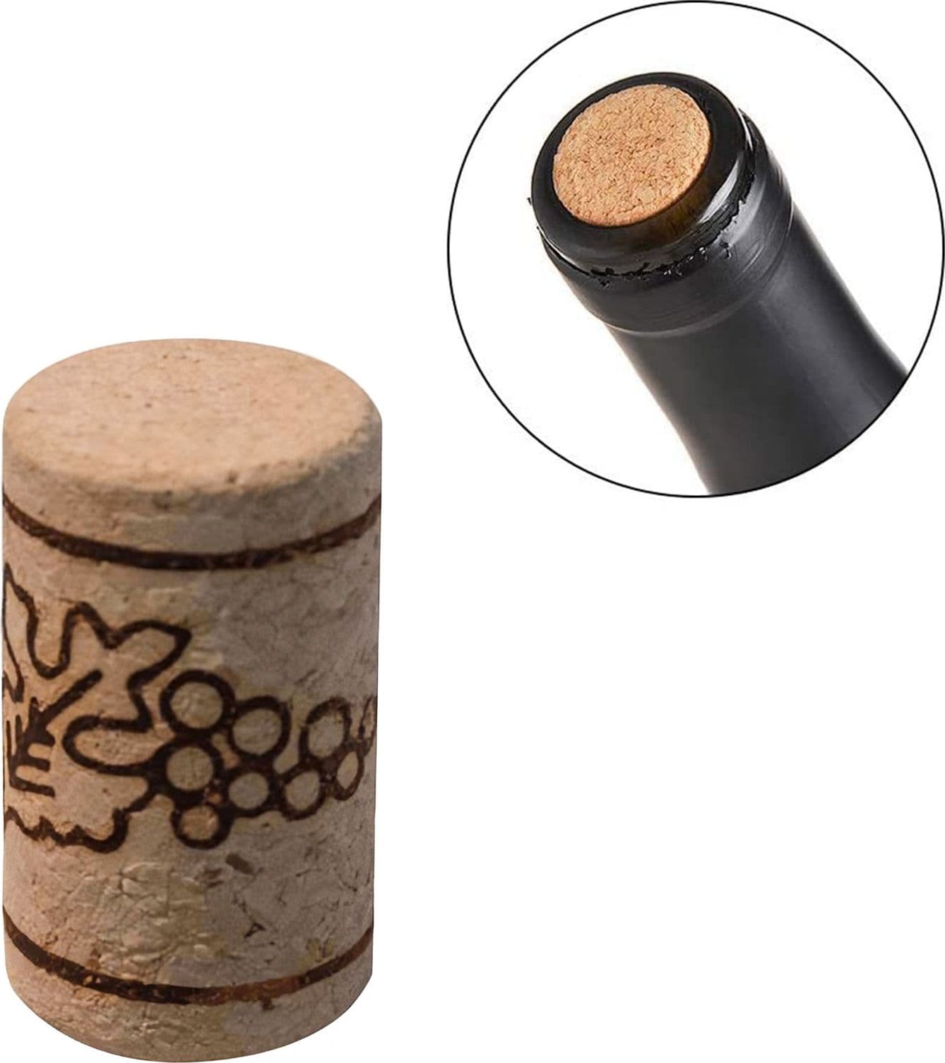 Tappo semisintetico "Tecnocork" per bottiglie di vino e spumante 100 pezzi - 2