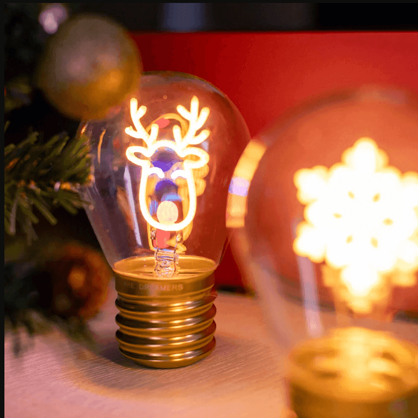 Legami - Lampada da Tavolo Decorativa Natalizia a Forma di Lampadina tema Renna - 5
