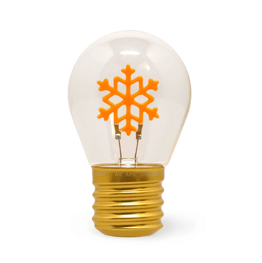 Legami -  Lampada da Tavolo Decorativa Natalizia a Forma di Lampadina a tema Fiocco di neve (VCLB0003) - 2