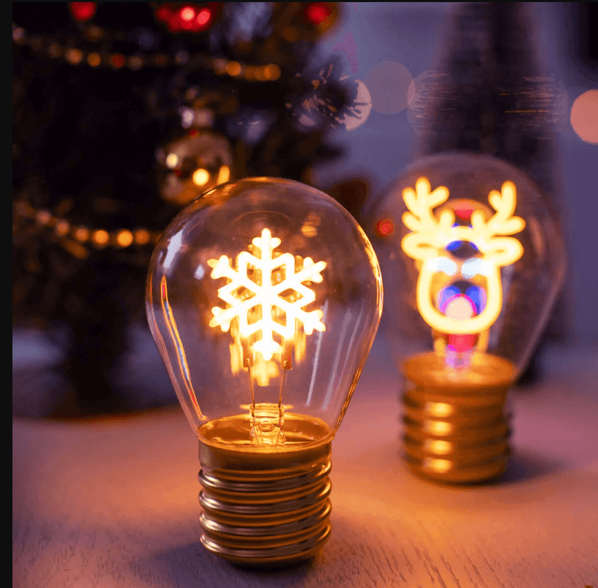 Legami -  Lampada da Tavolo Decorativa Natalizia a Forma di Lampadina a tema Fiocco di neve (VCLB0003) - 5