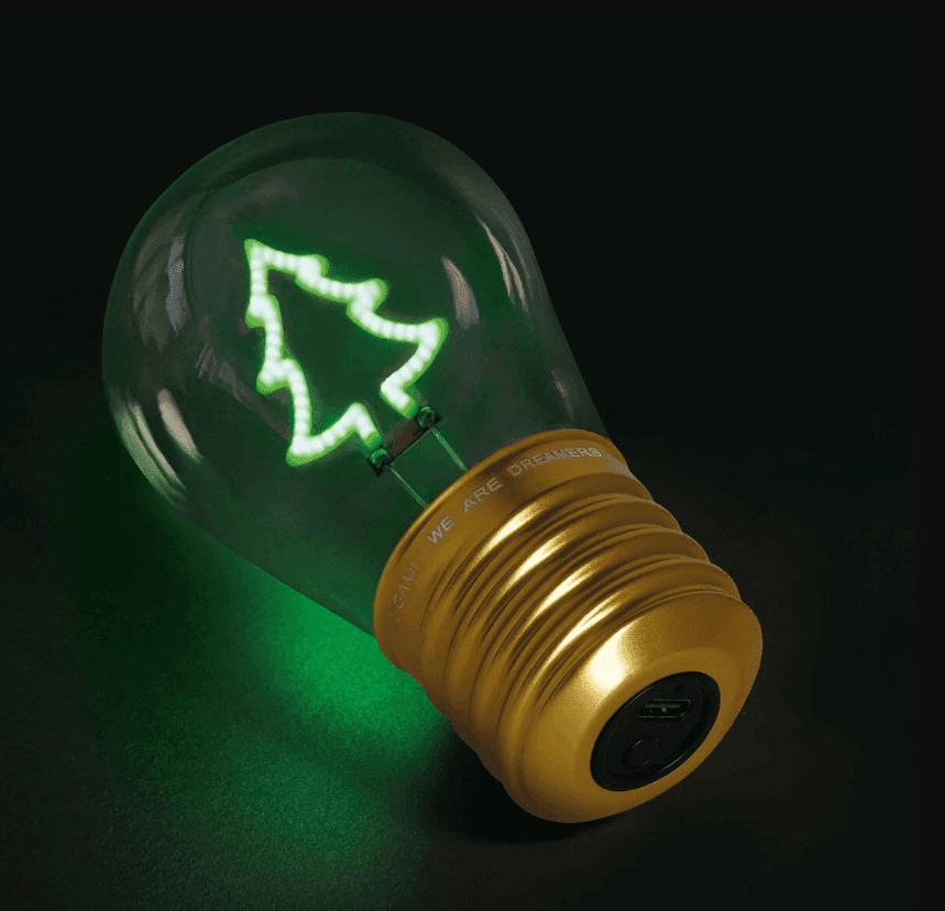 Legami - Lampada da Tavolo Decorativa Natalizia a Forma di Lampadina a tema Albero di Natale (CLB0004) - 3