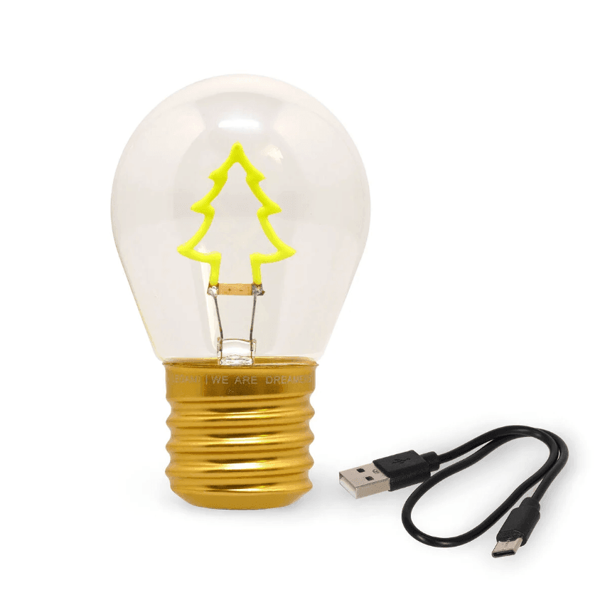 Legami - Lampada da Tavolo Decorativa Natalizia a Forma di Lampadina a tema Albero di Natale (CLB0004) - 4