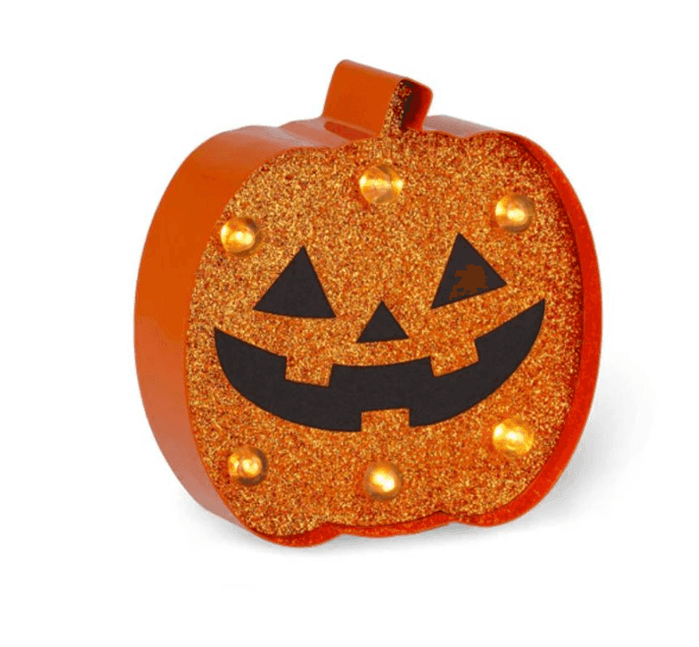 Legami - Mini Luce Decorativa a forma di Zucca di Legami per Halloween con Effetto Glitter