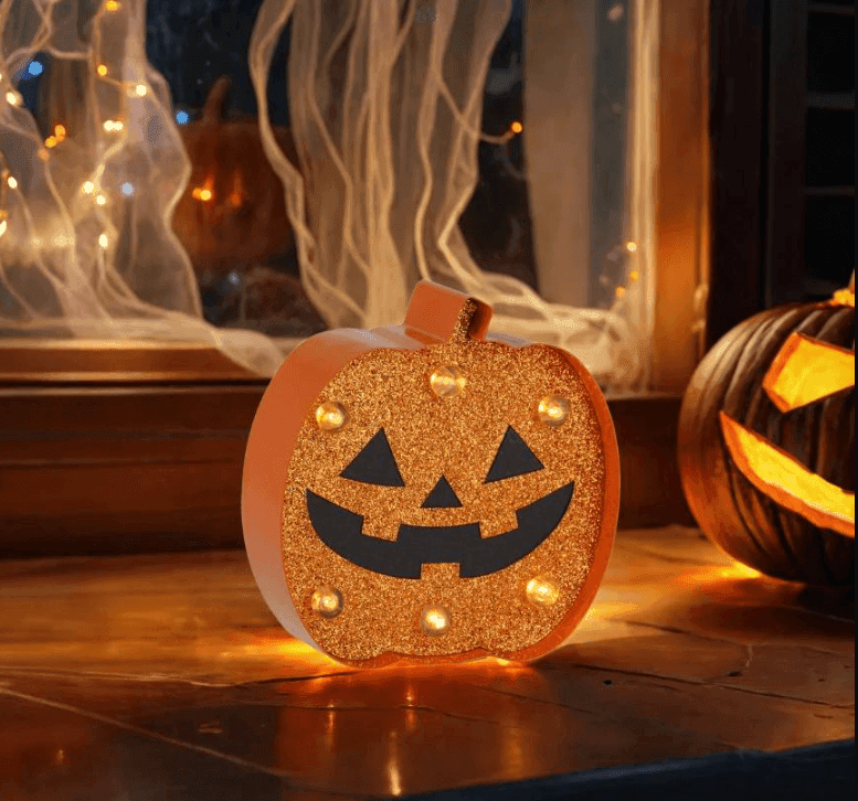 Legami - Mini Luce Decorativa a forma di Zucca di Legami per Halloween con Effetto Glitter - 2