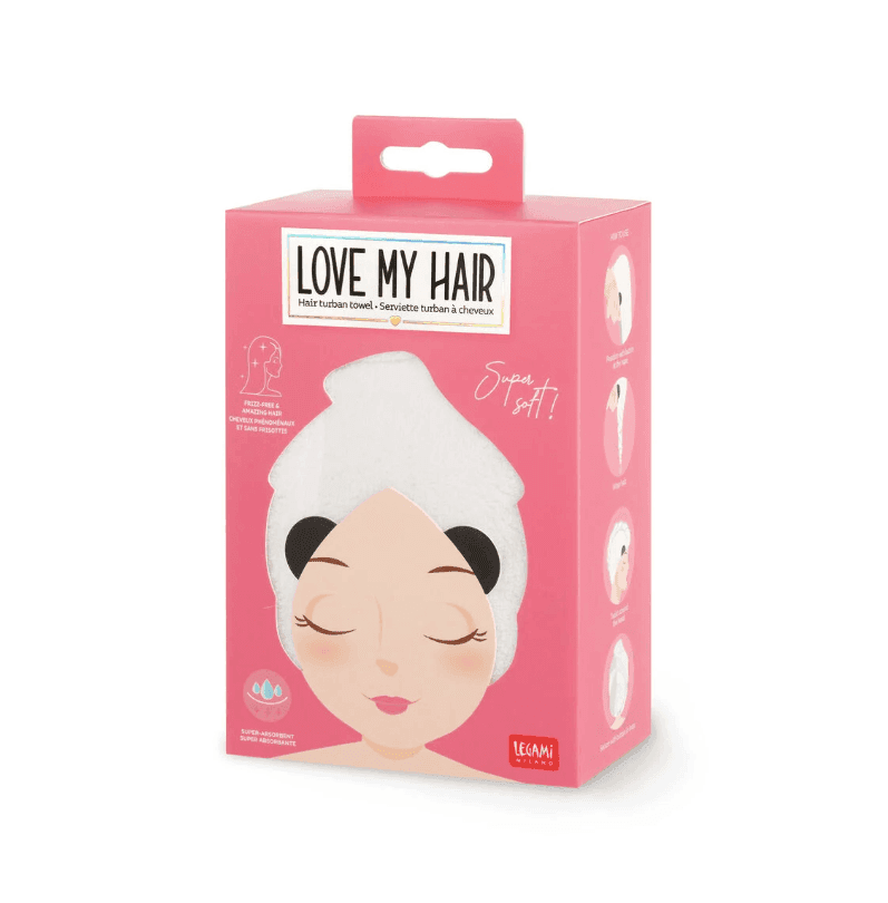 Legami - Beauty Asciugamano Turbante per Capelli a tema Panda (HTW0001)