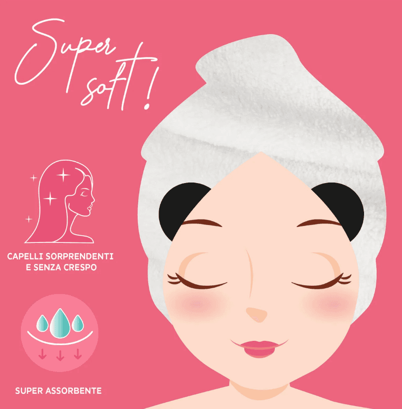 Legami - Beauty Asciugamano Turbante per Capelli a tema Panda (HTW0001) - 2
