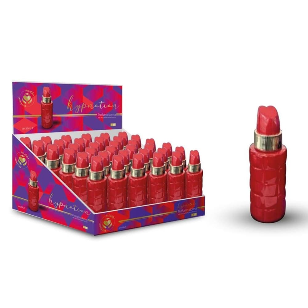 SET 24PZ PROFUMO HYPNOTION DONNA 30ML FORMA ROSSETTO FRAGRANZA SENSUALE IPNOTICA 025933