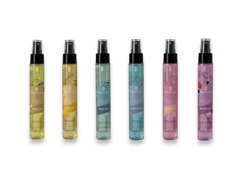 SET 24PZ ACQUA PROFUMATA CORPO SPRAY 75ML VARIE FRAGRANZE PER RINFRESCARE PELLE 007759 - 3