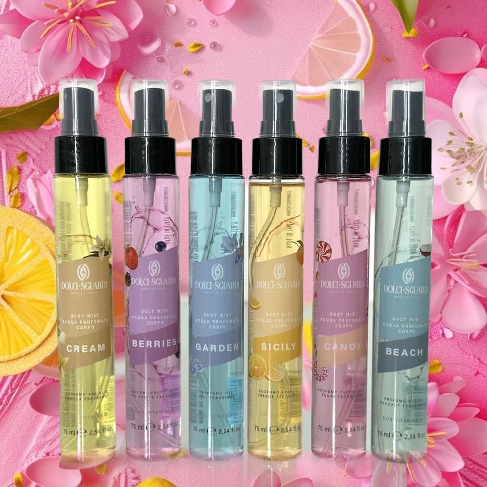 SET 24PZ ACQUA PROFUMATA CORPO SPRAY 75ML VARIE FRAGRANZE PER RINFRESCARE PELLE 007759 - 4