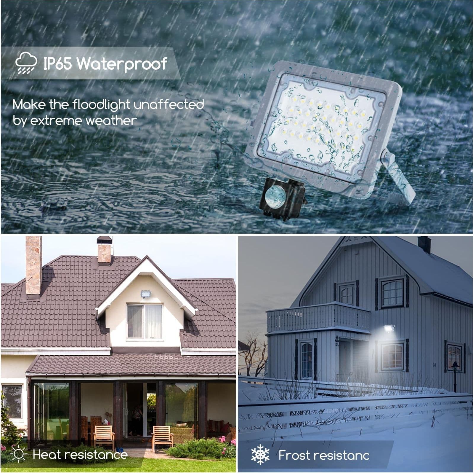 Aigostar faro LED 30W con sensore movimento IP65 - 5