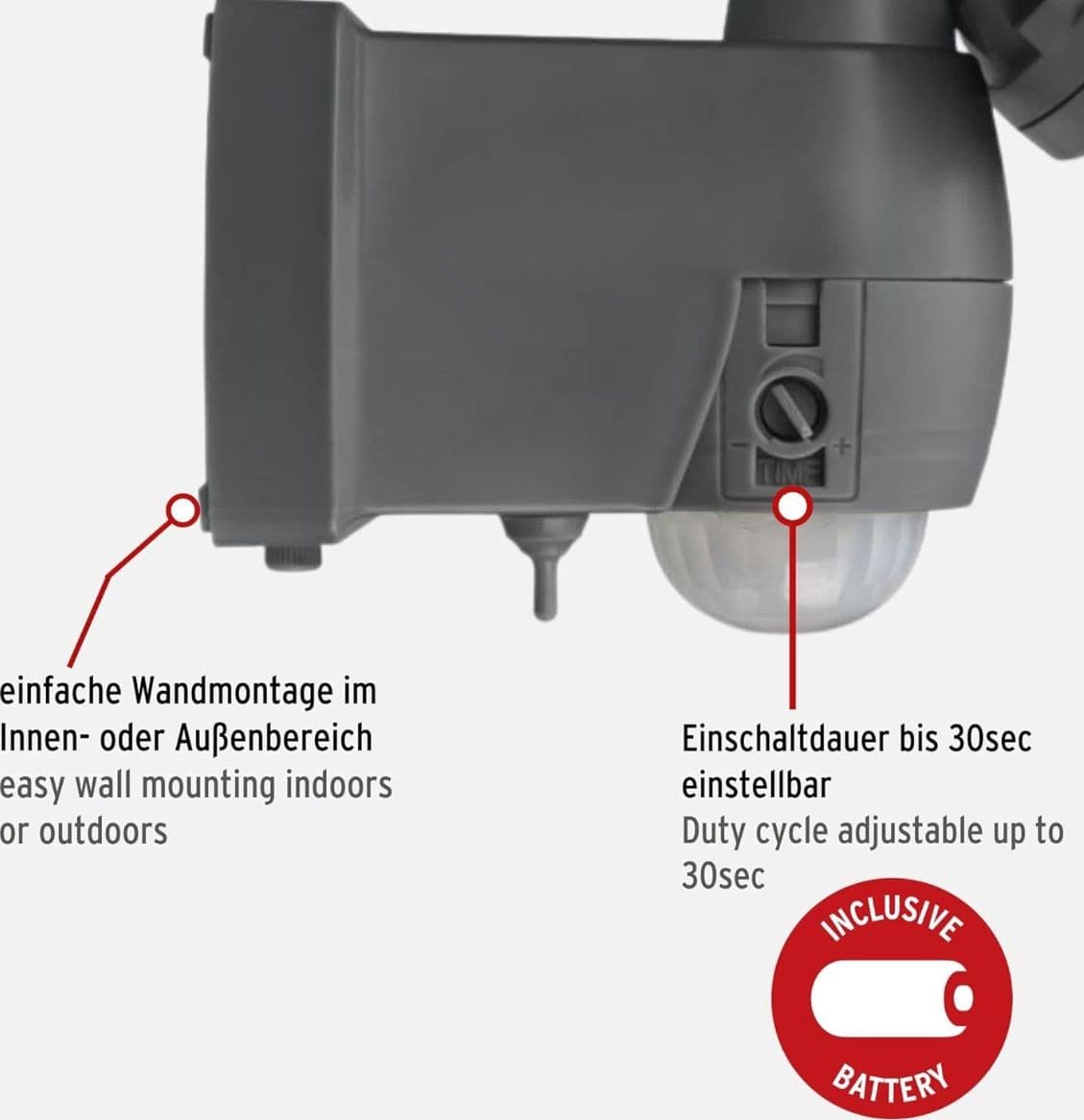 Brennenstuhl LUFOS 200 faro LED batteria sensore IP44 - 3