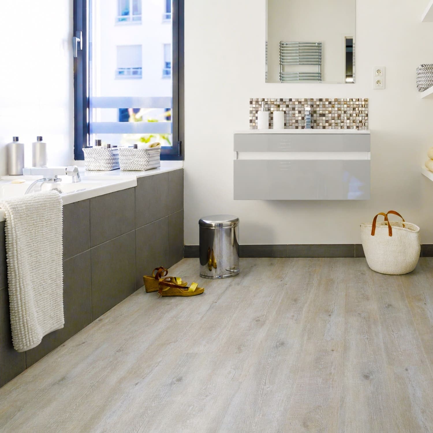 Pavimento Pvc Adesivo Effetto Legno - Listoni finto Parquet Laminato 18,4x121,9cm spessore 2.5mm pacchi da 2.47mq - 6
