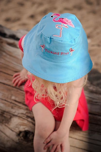 Cappello Estivo Reversibile Anti-UV SPF 50+, Delfino+Fenicottero - 100 FlapJackKids - 2