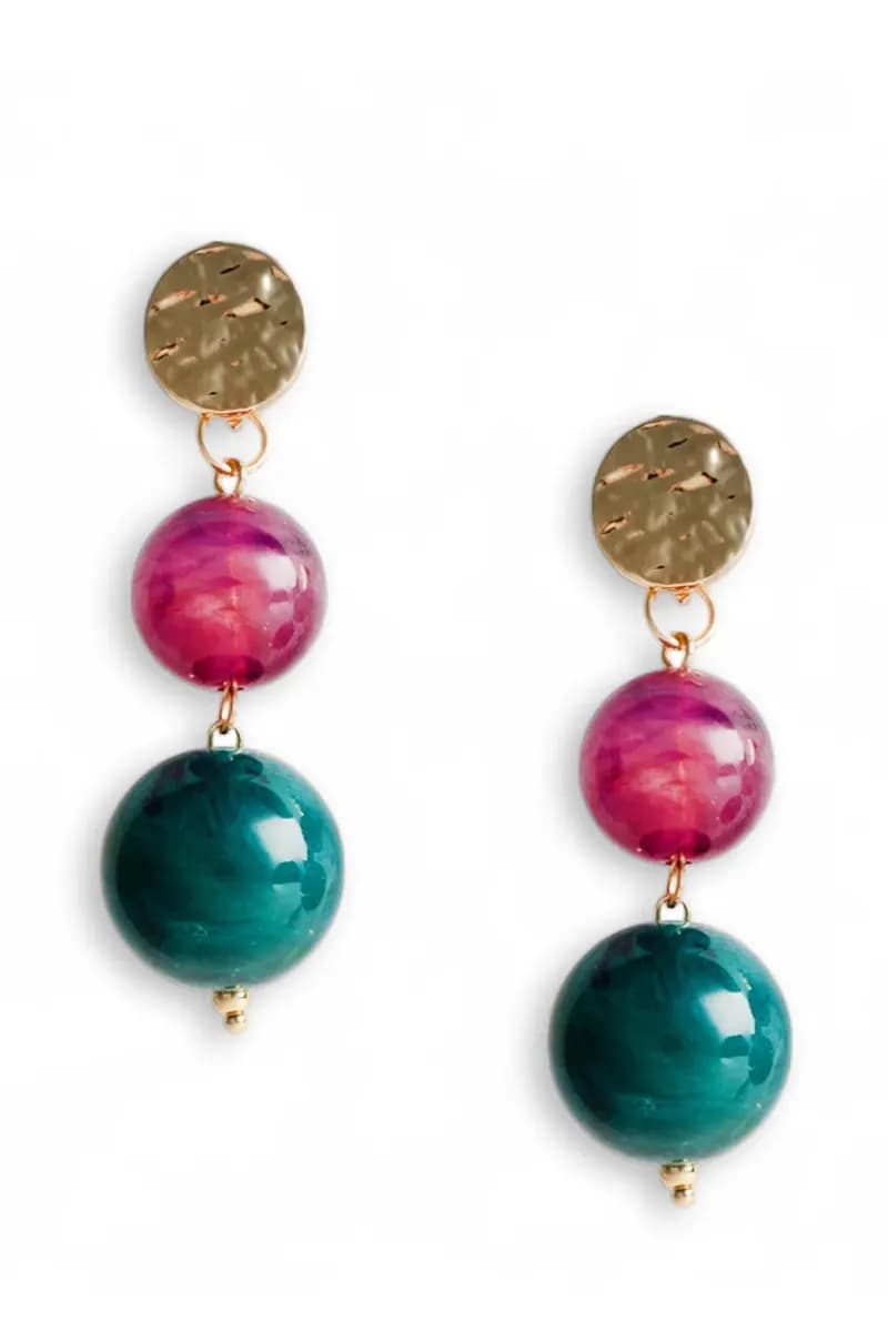 MYA ACCESSORIES | Orecchini pendenti con doppia sfera - 2