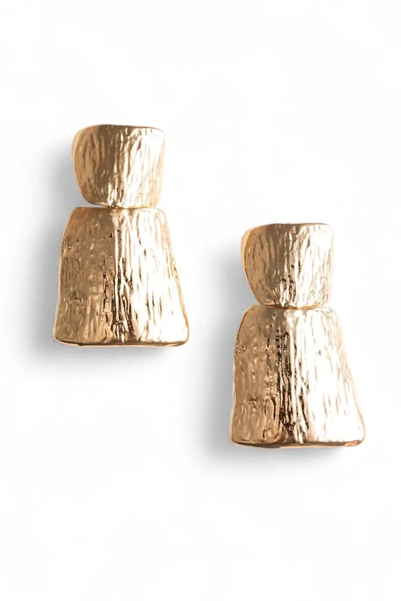 MYA ACCESSORIES | Orecchini pendenti in metallo graffiato - 2