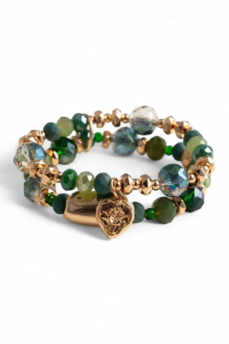 MYA ACCESSORIES | Bracciale elastico due fili con pietre - 2