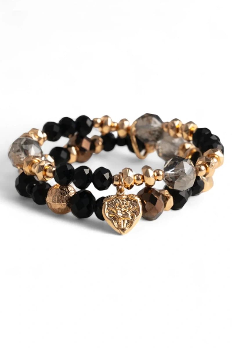 MYA ACCESSORIES | Bracciale elastico due fili con pietre - 2