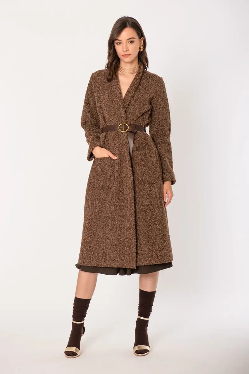 NO-NA' | Cappotto tre quarti con cintura - 4