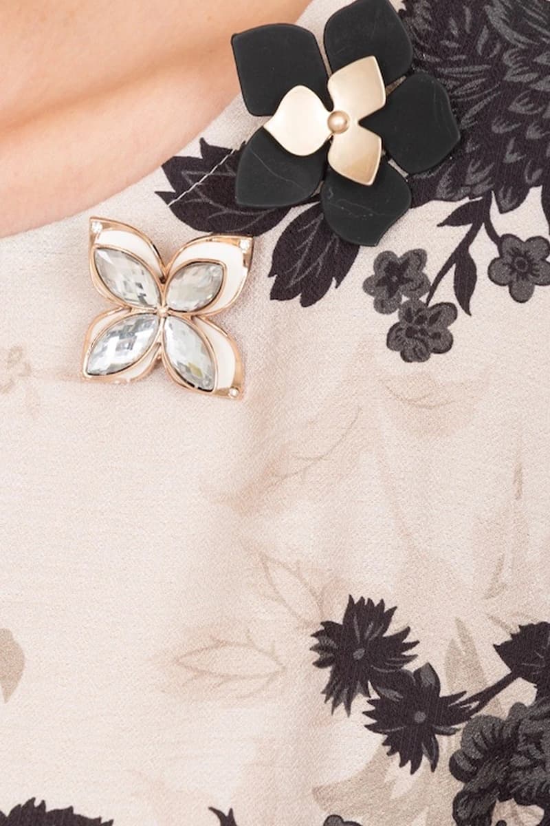 NO-NA' | Blusa fantasia rose con spille - 2