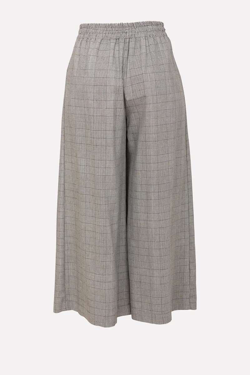 NO-NA' | Pantalone ampio check con spille perla - 3