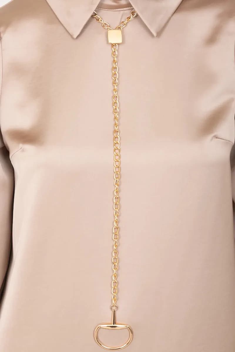 NO-NA' | Abito corto camicia con accessorio - 2